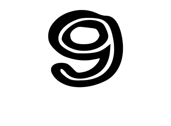 Bold Outlined Comic Mono Number 9: A Versatile Graphics Asset for Crafts