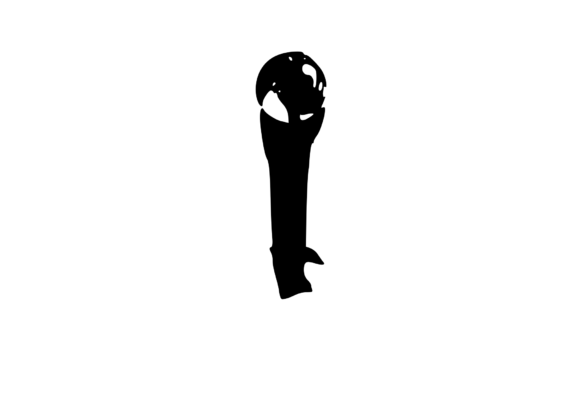 Bold Rotten Decaying Mono Letter I for Creative Crafts and Graphics