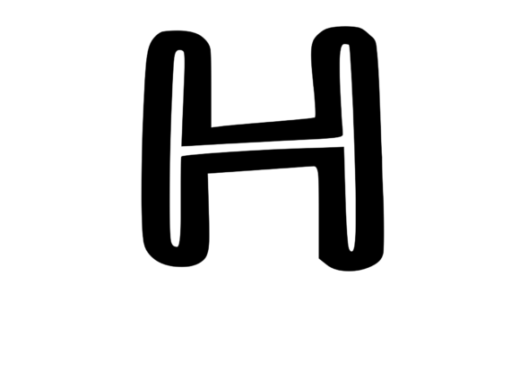 Boost Your Crafts and Graphics with Bold Outlined Comic Mono Letter H