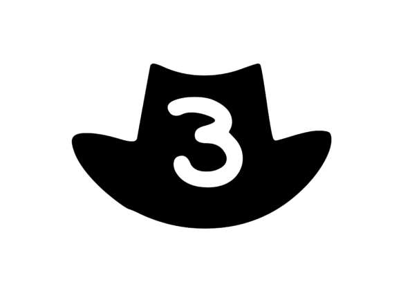 Cowboy Hat with Playful Mono 3: A Versatile Graphic for Crafts