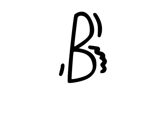 Crazy Funky Dancing Mono Letter SVG B for Crafts