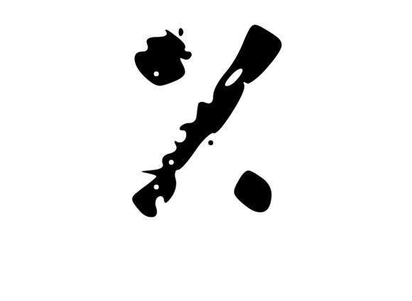 Decaying Rotten Mono Symbol for Creative Crafts & Graphics