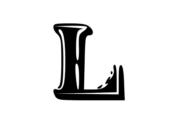 Fun Whacky Playful Mono Letter L V.2: A Crafty Graphic Gem
