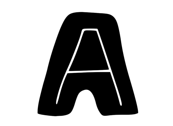 Funky Bold Skeleton Letter a: A Standout Graphic for Crafts and Design
