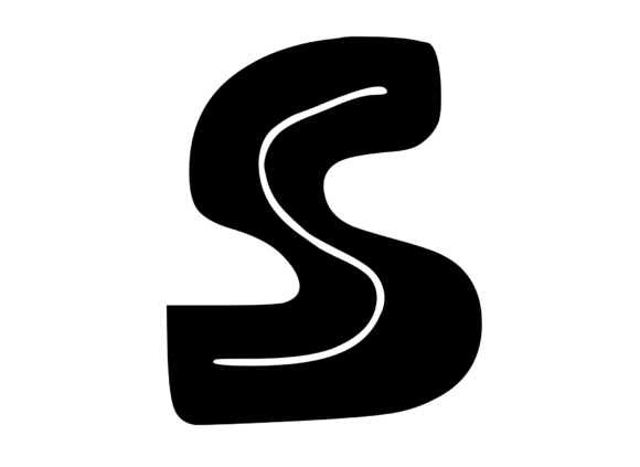 Funky Bold Skeleton Letter S: A Standout Graphic for Crafts