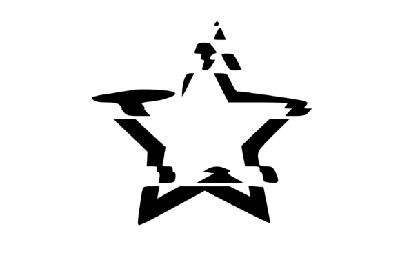 Glitched Star Symbol 8: A Bold Choice for Graphics and Crafts