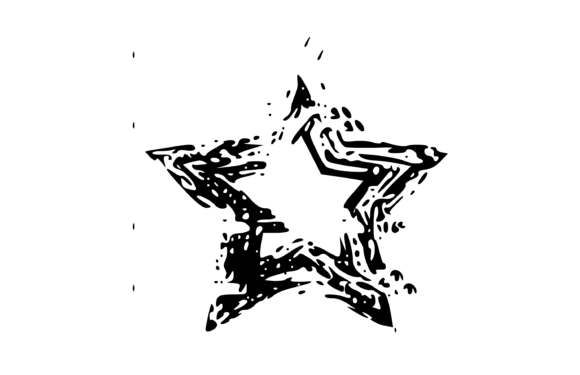 Glitched Star Symbol 9: A Bold Graphics Asset for Crafts