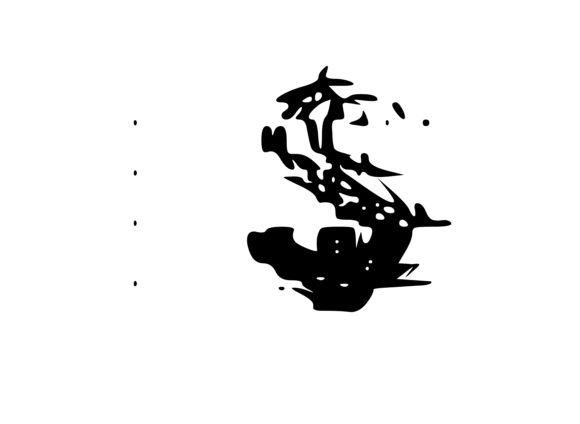 Glitched USA Dollar Symbol 5: A Bold Graphics Asset for Crafts
