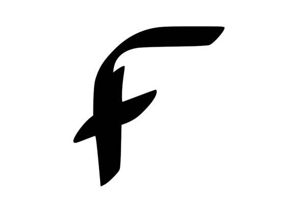 Graffiti Street Tag Mono Letter F for Creative Graphics