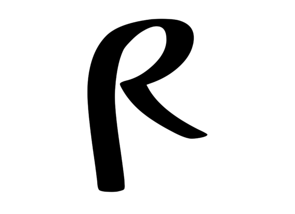 Graffiti Street Tag Mono Letter R for Creative Crafts