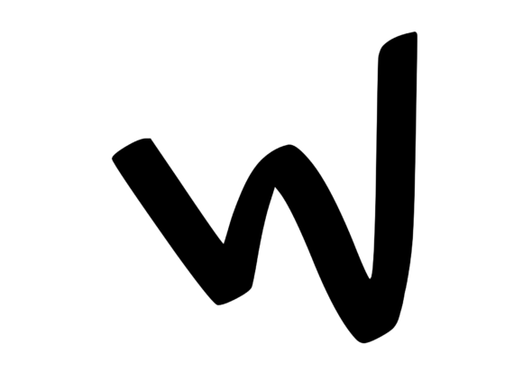 Graffiti Street Tag Mono Letter W for Modern Graphics and Crafts
