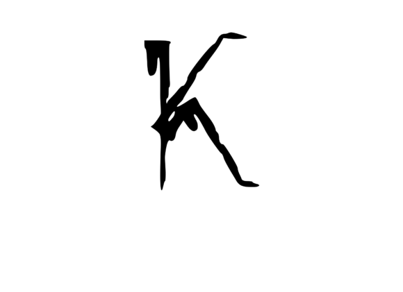 High Tek Grunge Mono Letter K for Graphics & Crafts