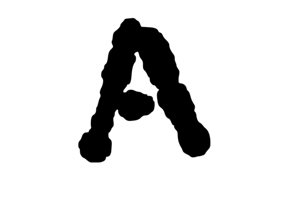 Ink Blot Stain Mono Letter a: A Versatile Graphic for Creative Crafts