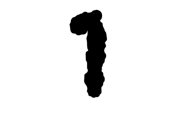 Ink Blot Stain Mono Number 1: A Versatile Graphics Asset for Crafts