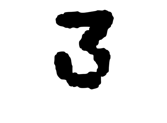 Ink Blot Stain Mono Number 3: A Versatile Graphic for Creative Crafts