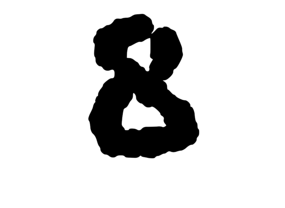 Ink Blot Stain Mono Number 8: A Versatile Graphics Asset for Crafts