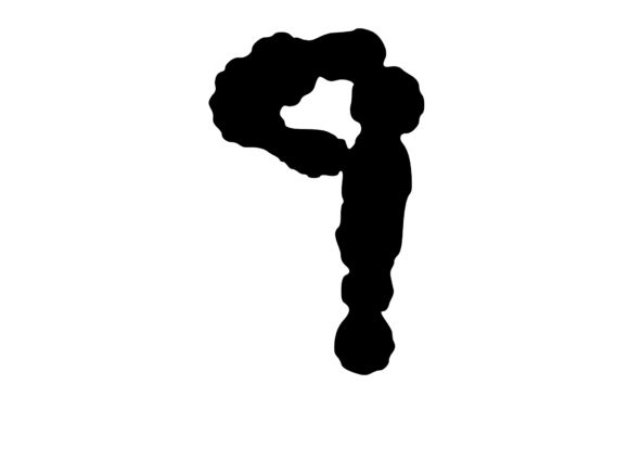 Ink Blot Stain Mono Number 9: A Versatile Graphic for Crafts