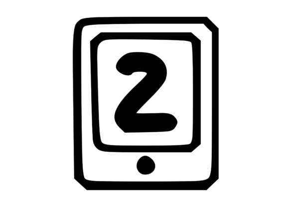 Mobile Tablet Device Mono Number 2: A Versatile Graphics Asset for Crafts