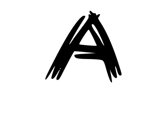 Old Brush Stroked Mono Letter a for Crafts and Graphics