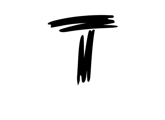 Old Brush Stroked Mono Letter T for Graphics and Crafts