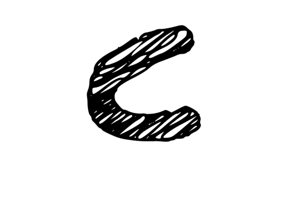 Rough and Messy Scribbled Mono Letter