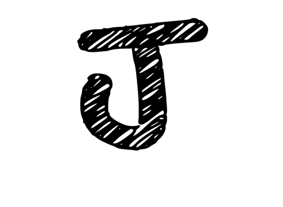 Rough and Messy Scribbled Mono Letter J for Crafts and Graphics